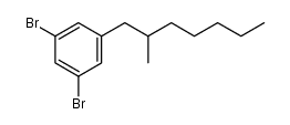 1,3-二溴-5-(2-甲基庚基)苯 结构式