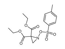1-tosyloxyaziridine-2,2-dicarboxylic acid ethyl ester 结构式