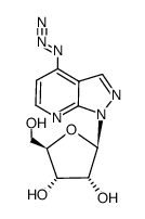 4-Azido-1-β-D-ribofuranosylpyrazolo(3,4-b)pyridine 结构式