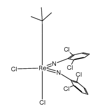 Re(N-2,6-二氯苯基)2(新戊基)二氯化铼 结构式