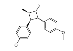 rac-(1α,2β,3β,4α)-1,2-双(4-甲氧基苯基)-3,4-二甲基环丁烷 结构式