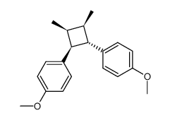 rac-(1α,2β,3α,4α)-1,2-双(4-甲氧基苯基)-3,4-二甲基环丁烷 结构式