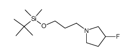 Pyrrolidine, 1-[3-[[(1,1-dimethylethyl)dimethylsilyl]oxy]propyl]-3-fluoro- 结构式