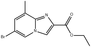 6-溴-8-甲基咪唑并[1,2-a]吡啶-2-羧酸乙酯 结构式