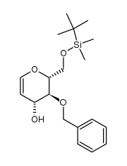 D-arabino-Hex-1-enitol, 1,5-anhydro-2-deoxy-6-O-[(1,1-dimethylethyl)dimethylsilyl]-4-O-(phenylmethyl)- 结构式