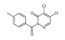 4,5-dichloro-2-(4-methylbenzoyl)pyridazin-3-one 结构式