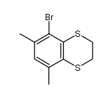 5-溴-2,3-二氢-6,8-二甲基-1,4-苯并二噻英 结构式