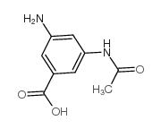 3-乙酰氨基-5-氨基苯甲酸 结构式