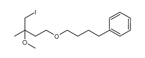 Benzene, [4-(4-iodo-3-methoxy-3-methylbutoxy)butyl]- 结构式