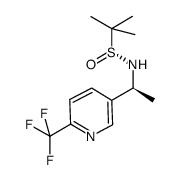 (R)-2-甲基-N-((S)-1-(6-(三氟甲基)吡啶-3-基)乙基)丙烷-2-亚磺酰胺 结构式
