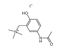 1-(5-acetamido-2-hydroxyphenyl)-N,N,N-trimethylmethanaminium iodide 结构式