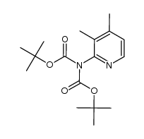 Imidodicarbonic acid, 2-(3,4-dimethyl-2-pyridinyl)-, 1,3-bis(1,1-dimethylethyl) ester 结构式