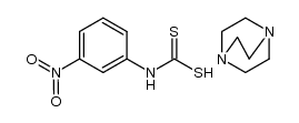 1,4-二氮杂双环[2.2.2]辛烷(3-硝基苯基)二硫代氨基甲酸盐 结构式