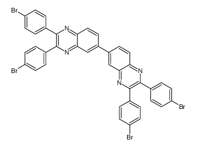 2,2',3,3'-四(4-溴苯基)-6,6'-联喹喔啉 结构式