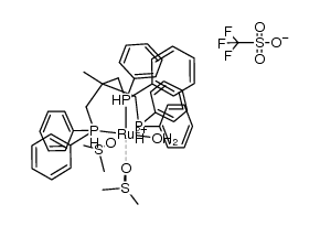 双(二甲基亚砜-O)(三膦)水合三氟甲磺酸钌(II) 结构式