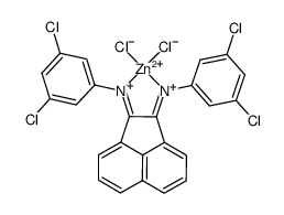 [ZnCl2(bis(3,5-dichlorophenyl)acenaphthenequinonediimine)] 结构式