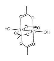 tetrakis(μ-acetato)-dirhodium(1+) aqueous ion 结构式