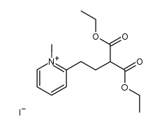 2-[3,3-双(乙氧羰基)丙基]吡啶甲碘化物 结构式