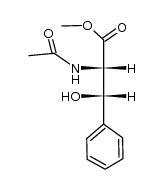 Methyl (2R*,3R*)-2-(acetylamino)-3-hydroxy-3-phenylpropanoate 结构式