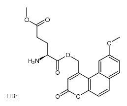 (S)-1-((9-methoxy-3-oxo-3H-benzo[f]chromen-1-yl)methyl) 5-methyl 2-aminopentanedioate hydrobromide 结构式