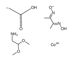 (carboxymethyl)(2,2-dimethoxyethylamine)bis(dimethylglyoximato)cobalt(III) 结构式