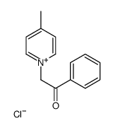 2-(4-甲基吡啶-1-鎓-1-基)-1-苯基乙酮氯化物 结构式