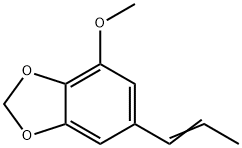 4-甲氧基-6-(1-丙烯-1-基)-1,3-苯并二氧杂环戊烯 结构式