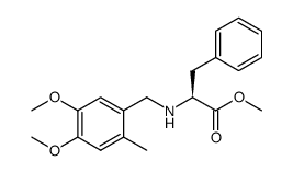 L-Phenylalanine, N-[(4,5-dimethoxy-2-methylphenyl)methyl]-, methyl ester 结构式