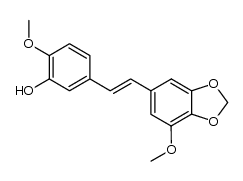Phenol, 2-methoxy-5-[(1E)-2-(7-methoxy-1,3-benzodioxol-5-yl)ethenyl]- 结构式