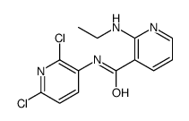 N-(2,6-二氯吡啶-3-基)-2-(乙氨基)吡啶-3-甲酰胺 结构式