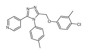 Pyridine, 4-[5-[(4-chloro-3-methylphenoxy)methyl]-4-(4-methylphenyl)-4H-1,2,4-triazol-3-yl]- 结构式