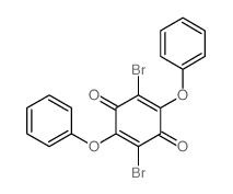 2,5-二溴-3,6-二苯氧基-2,5-环己二烯-1,4-二酮 结构式