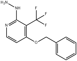 2-肼基-4-(苄氧基)-3-(三氟甲基)吡啶 结构式