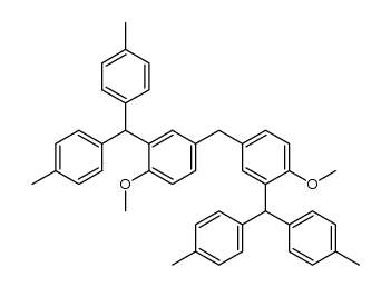 Benzene, 1,1'-methylenebis[3-[bis(4-methylphenyl)methyl]-4-methoxy- 结构式