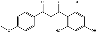 1-(4-甲氧基苯基)-3-(2,4,6-三羟基苯基)-1,3-丙二酮 结构式