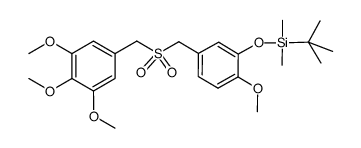 tert-butyl(2-methoxy-5-(((3,4,5-trimethoxybenzyl)sulfonyl)methyl)phenoxy)dimethylsilane 结构式