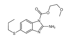 N1-(2-甲氧基乙氧羰基)-2-氨基-5-丙硫基苯并咪唑 结构式