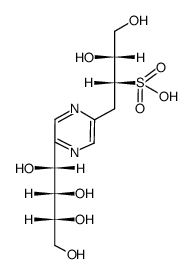 2-(D-阿拉伯四羟基丁基)-5-(3,4-二羟基-2-磺基丁基)吡嗪 结构式