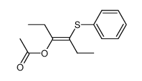 (E)-3-acetoxy-4-phenylthiohex-3-ene 结构式