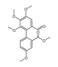 6'-甲酰基-2',3',4,4'-四甲氧基联苯-2-羧酸甲酯 结构式
