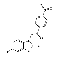 6-bromo-3-(2-(4-nitrophenyl)-2-oxoethyl)benzo[d]oxazol-2(3H)-one 结构式