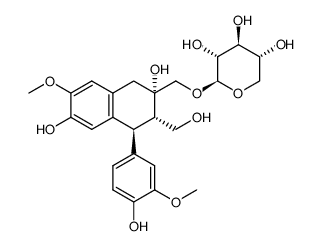 (+)-cyclo-olivil-9'-O-β-D-xylopyranoside 结构式