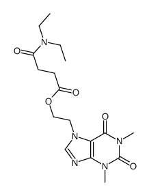 2-(1,2,3,6-tetrahydro-1,3-dimethyl-2,6-dioxo-7H-purin-7-yl)ethyl 4-(diethylamino)-4-oxobutyrate 结构式