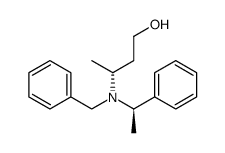 1-Butanol, 3-[[(1R)-1-phenylethyl](phenylmethyl)amino]-, (3R)- 结构式
