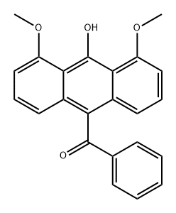 (10-羟基-4,5-二甲氧基-9-蒽基)苯基甲酮 结构式