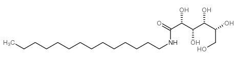 N-十四烷基-D-葡萄糖酰胺 结构式
