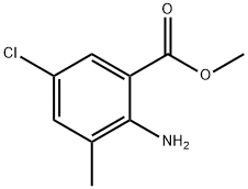 2-氨基-5-氯-3-甲基苯甲酸甲酯 结构式