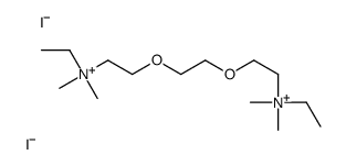 ethyl-[2-[2-[2-(ethyl-dimethyl-ammonio)ethoxy]ethoxy]ethyl]-dimethyl-azanium diiodide 结构式