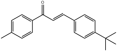 (2E)-3-(4-叔丁基苯基)-1-(4-甲基苯基)丙-2-烯-1-酮 结构式