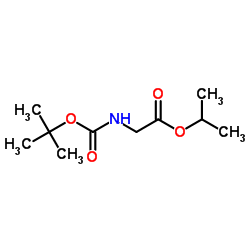 N-(叔丁氧基羰基)甘氨酸异丙酯 结构式